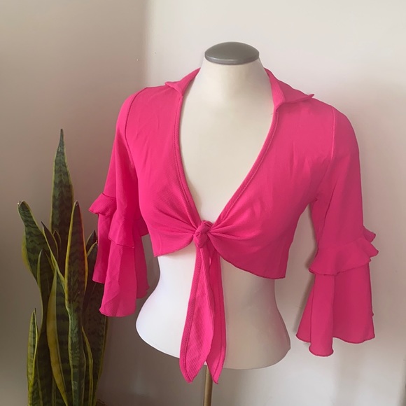 Cropped tie top - Picture 1 of 4